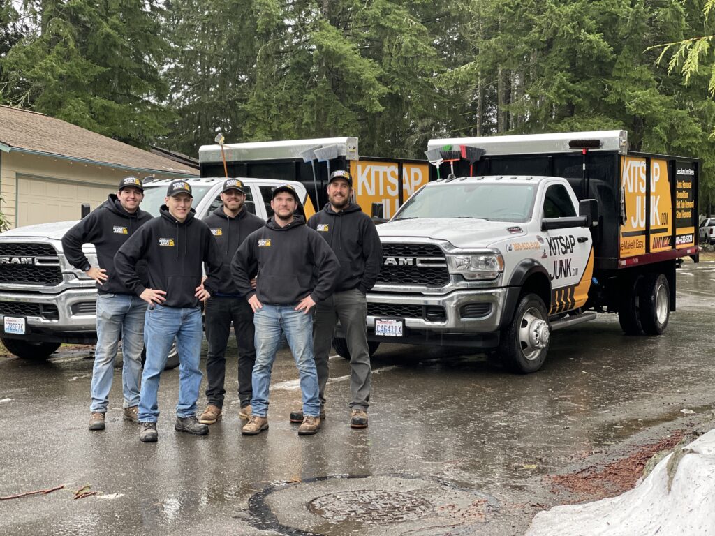 A Kitsap Junk Removal team posing with smiles